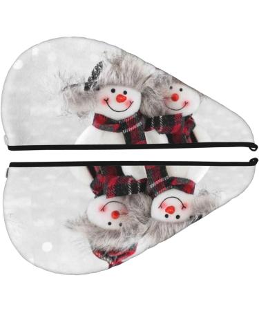 Quick-Dry Hair Towel Wrap - Christmas Snowman Turban | Hair Drying Towel with Button - Buy Online on GoSupps.com