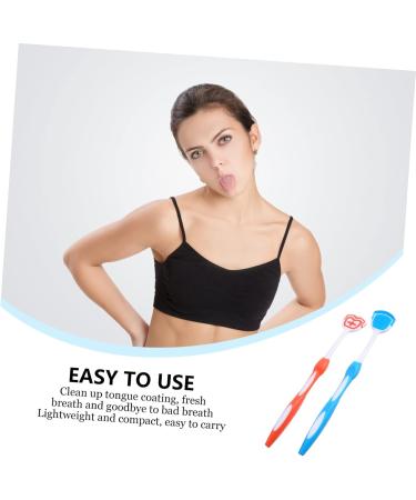 Gleavi Tongue Cleaning Brush Set - 2 Stainless Steel Scrubbers for Effective Oral Hygiene | 19.5x3x0.6cm - Buy Online on GoSupps.com