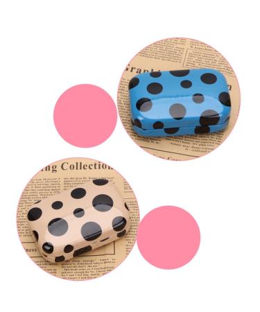 Homsfou 2st glasses case for contact lenses Double glasses case for women contact lens applicator Contact lens dispenser LINSENETUI lens container Colored contact lenses Container Set