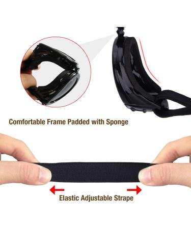 NAMSAN Dog Sunglasses - UV Protection & Waterproof Adjustable Glasses for Small Dogs & Cats - Black - Buy Online on GoSupps.com