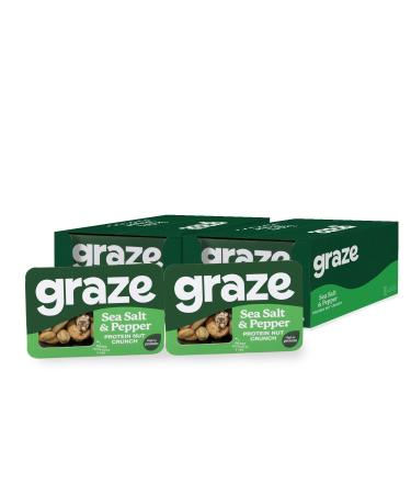 Graze - Salt & Pepper Savory Snacks - Vegan Savoury Snacks High in Protein & Fibre - Pack of 18 snacks