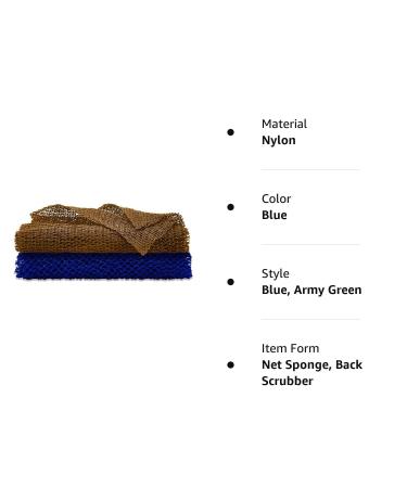 2 Pack African Net Sponge | Exfoliating Body Scrubber for Daily Use | Blue & Brown - International Shipping Available - Buy Online on GoSupps.com