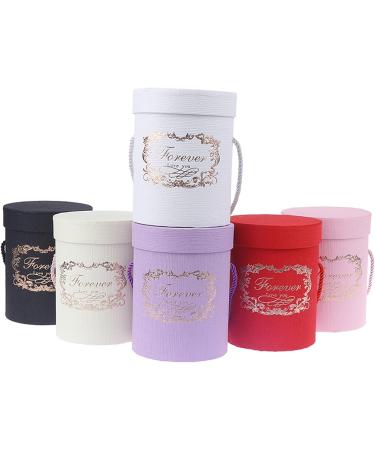 Candy Box 165 * 120mm Round Flower Paper Boxes Lid Hug Bucket Florist Gift Packaging Box Gift Candy Bar Boxes Party Wedding Supply (Color : Red 165x120mm) (Size : Light Pink 180x135mm) - Buy Online on GoSupps.com