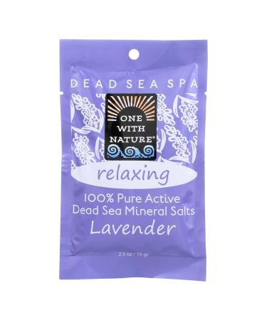 One with Nature Dead Sea Spa Mineral Salts Relaxing Lavender 2.5 oz (70 g)