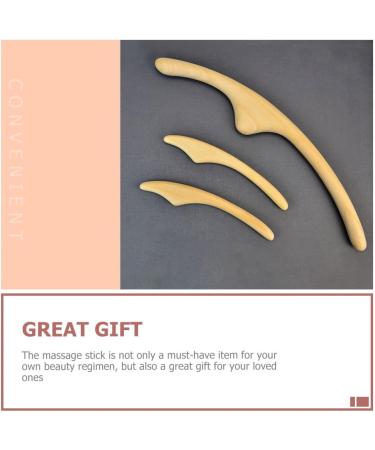 Wooden Gua Sha Stick for Massage - Enhance Neck & Shoulder Relief | Acupuncture Tool for Women - Body Shape Trigger Point Wand - Buy Online on GoSupps.com