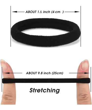 Yedtreg Hair Bobbles for Women 30 Pack Black Hair Ties No Damage Seamless Soft Hair Bands for Thick Curly Hair Strong Elastic Ponytail Holders Hair Accessories (Black Colour) - Buy Online on GoSupps.com