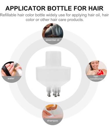 minkissy 1 Set Hair Color Applicator Bottle Applicator Dropper Empty Bottle for Dying Hair Empty Squeeze Bottle Hair Dye Bottle Brush Oil White Conical Medicine Comb Plastic - Buy Online on GoSupps.com