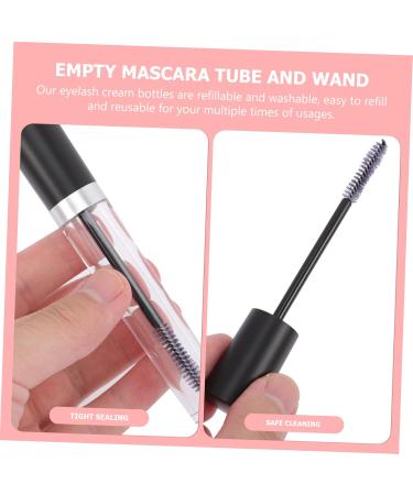 Healvian 4 Sets Empty Mascara Tube for DIY Clear Eyelash Mascara Lash Cosmetics Mascara Clear Plastic Black - Buy Online on GoSupps.com