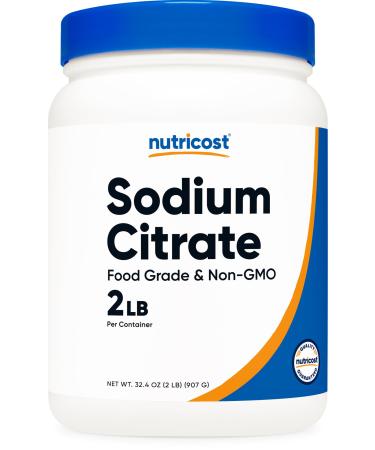 Nutricost Sodium Citrate Powder 2LB (32.4oz) - Food Grade Non-GMO - Emulsifier Natural Flavor Enhancer Food Preservant No Added Flavor 31.99 Ounce (Pack of 1)
