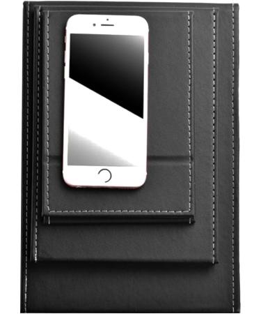 Joly Desk Mirror - Portable Folding PU Leather Makeup Mirror | Adjustable Stand | Large Black - Buy Online on GoSupps.com