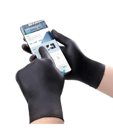 Black Vinyl Disposable Gloves Large 50 Pack - Latex Free, 3 Mil, Powder-Free Exam Gloves for Home Cleaning and Food Handling - 50pcs - Buy Online on GoSupps.com