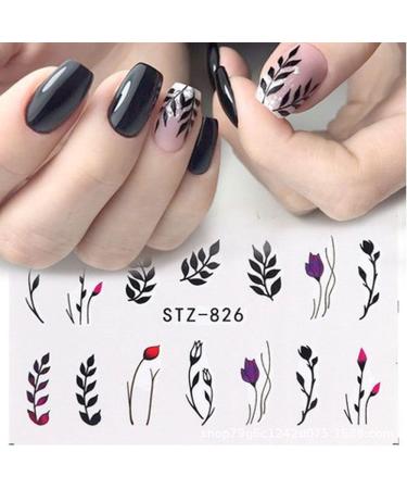 Various DIY Slider Simple Summer Water Sticker Decoration Nail Stickers Flower And Leaf Art(STZ-824) - Buy Online on GoSupps.com