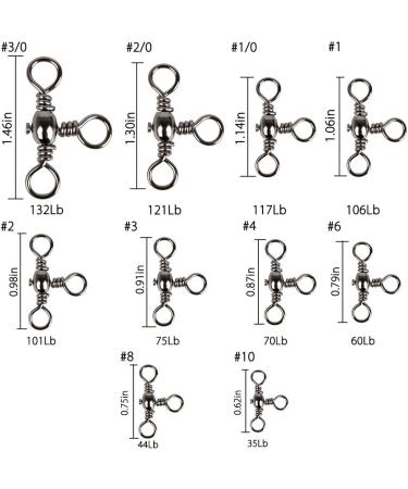 Dr.Fish 3 Way Swivels 35-175LB 30 Pack - Barrel Swivels Catfish Rig Surf Fishing Tackle - Buy Online on GoSupps.com