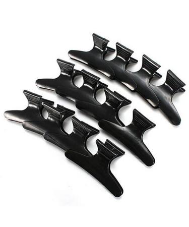 12 Black Hair Clips - Pro Salon Hair Clip Clamps & Hairpins for Hairdressing | International Shipping - Buy Online on GoSupps.com