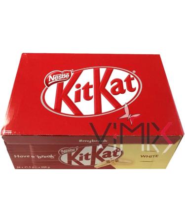  KitKat Nestle KIT KAT Pack of 24 white chocolate finger bars 41.5 g - Buy Online on GoSupps.com