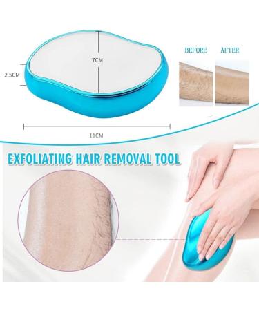 Crystal Hair-Wheeling Rubber - Magical Nano-Crystal Hair Remover for Men & Women | Fast & Easy Body Hair Removal Tool in Royal Blue - Buy Online on GoSupps.com