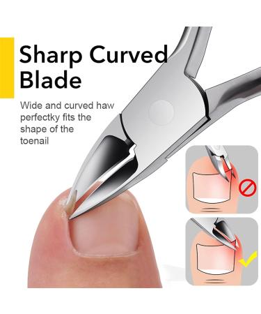 Nail Clipper Professional Fingernail Toenail Cuticle Nipper Trimming Stainless Steel Nail Clipper Cutter Cuticle Scissor Plier Manicure Tool - Buy Online on GoSupps.com