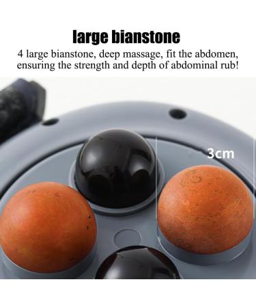 Rkxkj Abdominal Massage Device - Bian Stone Knob with 3 Strength Levels & 42 C Hot Compress for Effective Muscle Relaxation - Buy Online on GoSupps.com