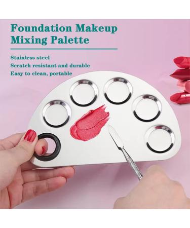 Tsathoggua Professional Makeup Palette And Spatula Upgrade Mixing Make Up Palette Stainless Steel Cosmetic Palette With Spatula For Mixing Makeup Cosmetics Or Nail Art - Buy Online on GoSupps.com