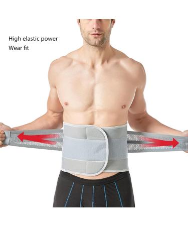 XL Lumbar Support - Breathable & Removable Back Support for Lower Back Pain Relief (Gray) | International Shipping - Buy Online on GoSupps.com