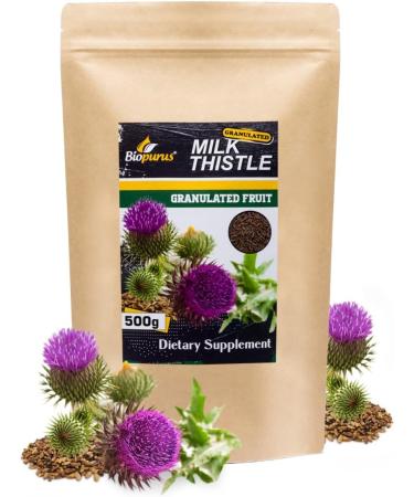 Biopurus Milk Thistle Granulated Fruit Silymarin 500g - Natural Liver Support - Buy Online on GoSupps.com