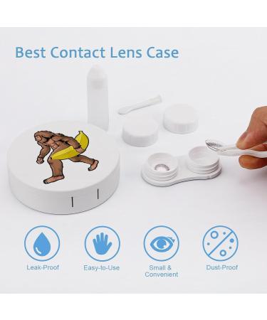 Bigfoot Banana Contact Lens Travel Kit | Portable Cute Contact Box with Mirror for Daily Use - Buy Online on GoSupps.com
