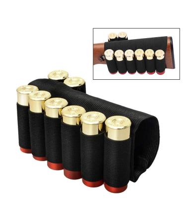 CS Force Shotgun Shell Bandolier Belt 12/20 Gauge Ammo Holder for Tactical Military Hunting(29 Rounds, 51.2'' x 1.98'') Buttstock: 8 Rounds-2 Pack