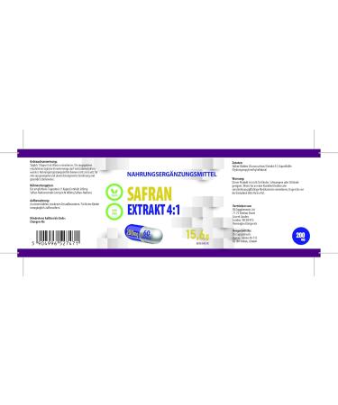 Saffron Supplement 800mg Equivalent (200mg of 4:1 extract) 60 vegan capsules Saffron - Buy Online on GoSupps.com