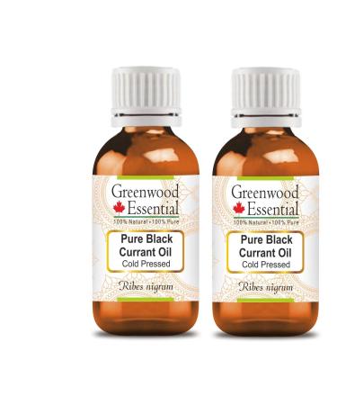 Greenwood Essential Ribes Nigrum Huile de cassis pure 100 % naturelle press e froid pour soins personnels 100 ml x 2