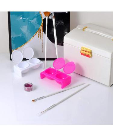 Geviro 2 Pieces Double Cup Plastics Nail Art Cup Bowl Soaking Dappen Dish Cup for Nail Art Acrylic Powder Nail Art Tools - Buy Online on GoSupps.com