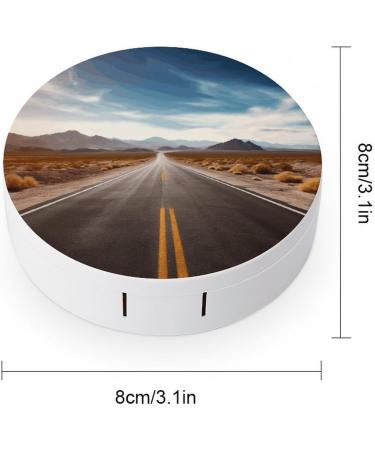 Desert Landscape Highway Contact Lens Case - Stylish & Portable Lens Care Box for Travel - Buy Online on GoSupps.com
