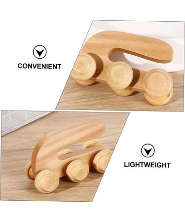 4-Piece Healeved Roller Massage Device - Anti-Rolling Acupressure & Muscle Relief - Wood Leg Massage Balls - Buy Online on GoSupps.com