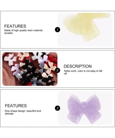 Lurrose 2 Bags of 3D Bow Nail Studs Bowknot Nail Charms Rivet Charms Nail Manicure Jewelry Cute Nail Decoration Supplies for Girls Women Bride Party Daily Wedding Banquet - Buy Online on GoSupps.com