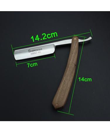 Men's Shaving Brush Razor with Box | Classic Wood Handle Barber Razor (Brown) - Premium Quality for Smooth Shaves - Buy Online on GoSupps.com