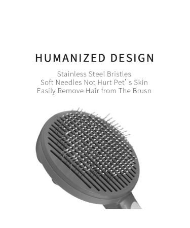 PAKEWAY Cat & Dog Brush - Versatile Pet Grooming Brush for All Fur Types (Short Medium Long) - Gray - Buy Online on GoSupps.com