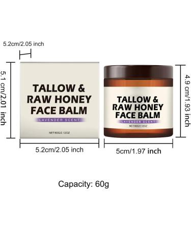  QFFYFZAL Facial balm with tallow and raw honey moisturizing smoothing and nourishing for naturally balanced skin firming cream for face and body - Buy Online on GoSupps.com
