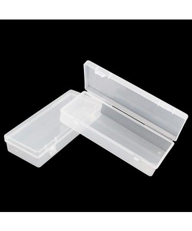 Thintinick 6 Pack Rectangular Clear Plastic Storage Containers Box with  Hinged Lid for Beads and Other Small Craft Items (6.1 x 2.56 x 1.18 inch)