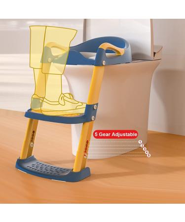 Potty Training Seat with Step Stool Ladder | Kids Toilet Trainer for Boys and Girls - Blue - Buy Online on GoSupps.com