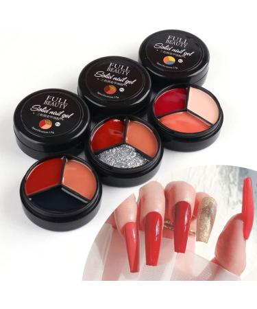 Hot Soak Off UV Nail Gel Varnishes 3 Colors in 1 Reflective Glitter Gel Solid Cream Gel Polish(03) Style03 - Buy Online on GoSupps.com
