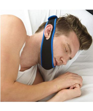 Stop Snoring Chin Strap | Anti Snoring Jaw Reduction for Men & Women | Blue/Black - Effective Relief - Buy Online on GoSupps.com