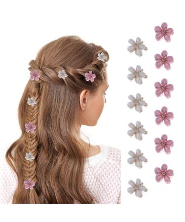 12 Pieces Mini Daisy Flower Hair Claw Clips in White and Pink - Hair Accessories for Women and Girls - Buy Online on GoSupps.com