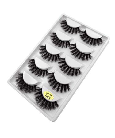 Beito 5 Pair 3D Fake Eyelashes - Dramatic Thick Cross Pattern Fluffy & Soft for Natural Extensions (G800) - Shop Internationally - Buy Online on GoSupps.com