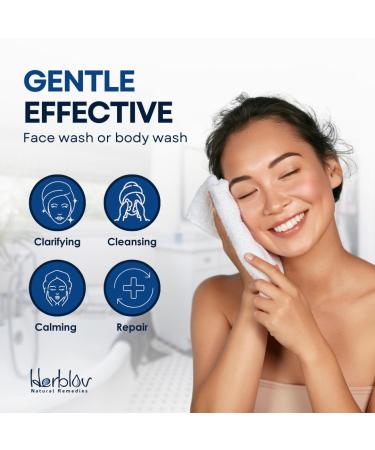 Pyrithione Zinc Face Wash | 2% ZnP Zinc Soap Skin Therapy Body Cleanser for Acne, Rosacea, Eczema, Dermatitis, Psoriasis, Itching | Cleansing, Calming Facial Wash | Zinc Face & Body Wash Made in USA - Buy Online on GoSupps.com