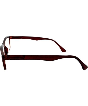 TBOC Reading Glasses +4.00 for Men & Women - Stylish Brown Frames | Ideal for PC & Mobile Use | Presbyopia Aid (1 Pack) - Buy Online on GoSupps.com