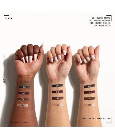 NYX Epic Wear Liner Stick Long-Lasting Eyeliner Pencil - Brown Shimmer 32 | Waterproof Formula - Buy Online on GoSupps.com