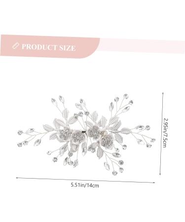 Angoily Rhinestone Hair Comb Bridal Comb Crystal Hair Crystal Barrette Wedding Rhinestone Hair Clip Flower Hair Clips for Women Wedding Hair Comb - Buy Online on GoSupps.com