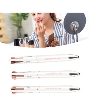 XHTLLO 3pcs 4 In 1 Eyebrow Highlight Pen Portable Long Lasting Pressing Contour Defining Highlighting Pen - Buy Online on GoSupps.com