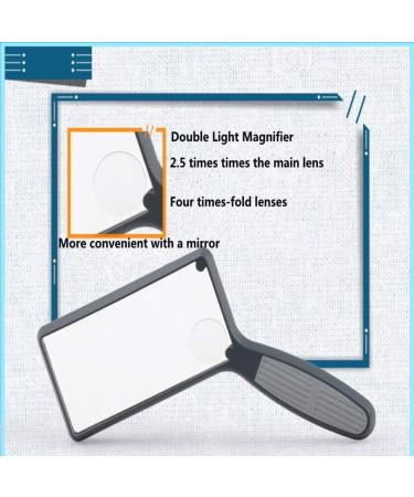 Handheld Square Glass with 2.5X 4X Magnification for Children Old Man Reading Magnifier Stamps Jewelery Identification Tool Made in China - Buy Online on GoSupps.com