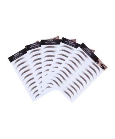 Didiseaon 5pcs Eyebrow Stickers Best Eyebrow Transfers Imitation Eyebrow Sticker 6 Proof Template