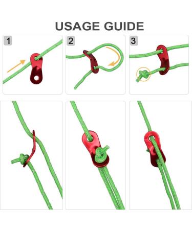 KRATARC 4m Outdoor Guy Lines Tent Cords with Aluminum Adjuster Tensioner - 6pcs Green Set for Camping, Hiking, Backpacking - Buy Online on GoSupps.com